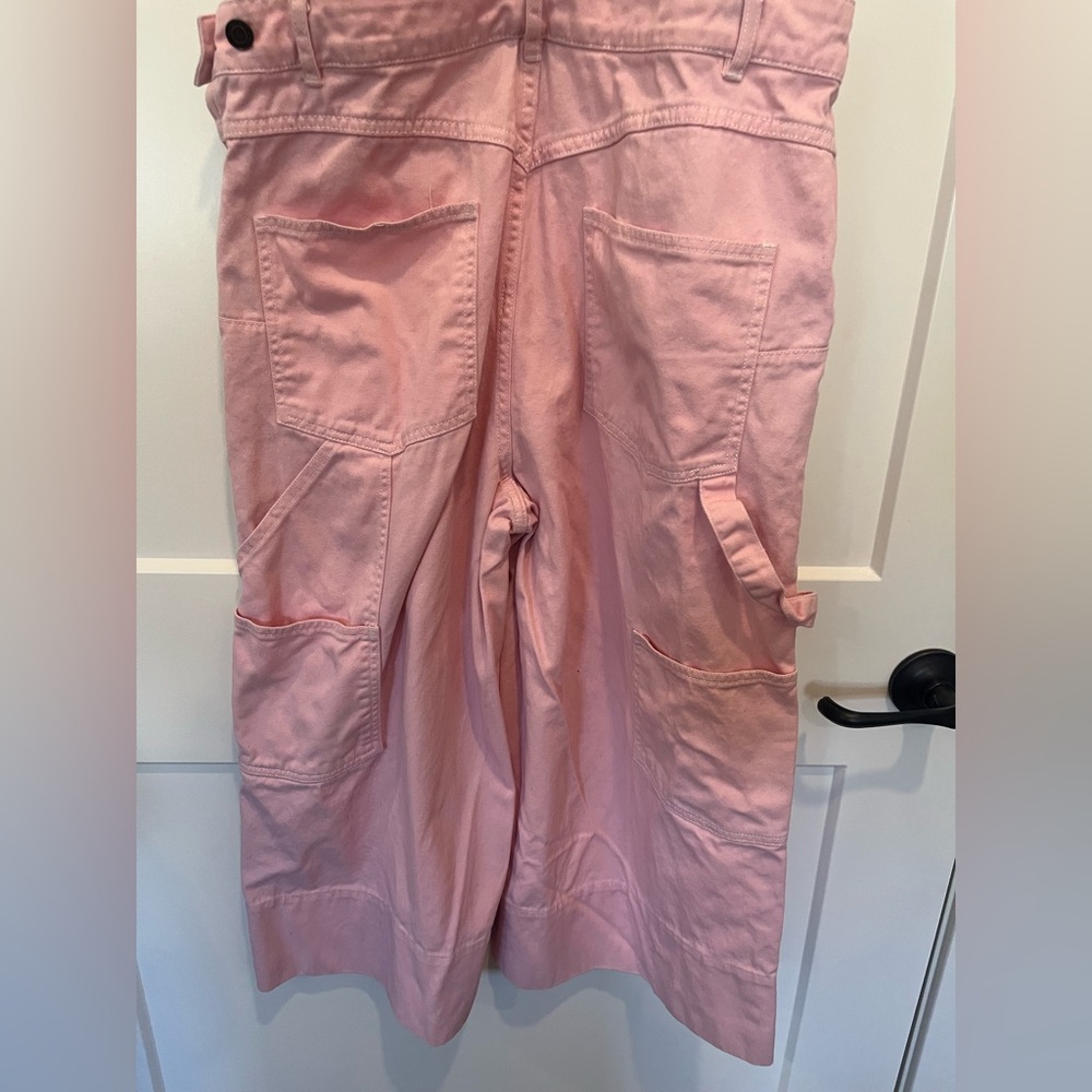 Lindy Bop Pink Overalls Wide Leg Carpenter Capri Retro 50s - Picture 10 of 16